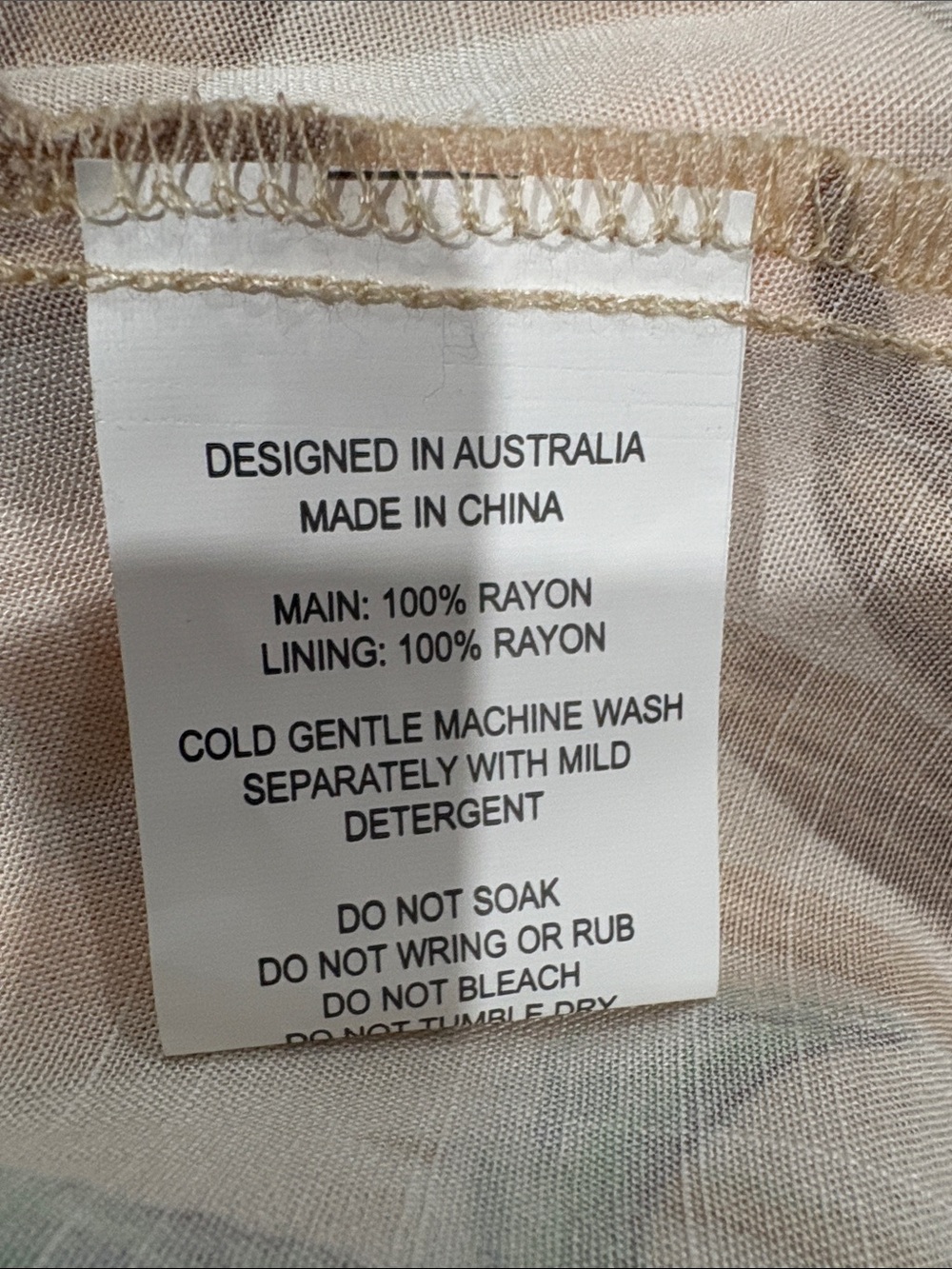 White Closet Cream Tropical Tie-Front Mini Dress - Picture 11 of 13